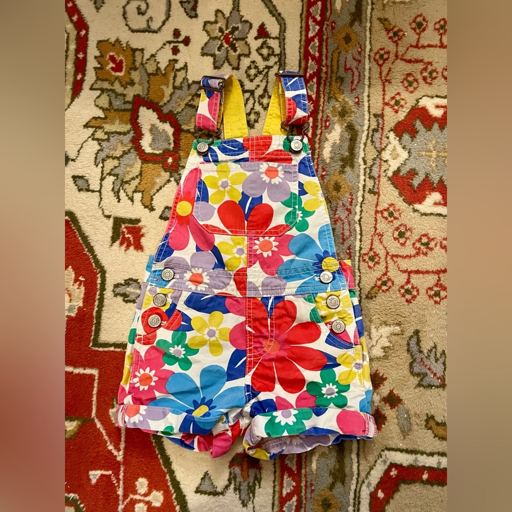 Mini Boden Retro Overall Shorts